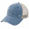 Vintage Unisex Trucker Cap Blau Beige Verstellbar
