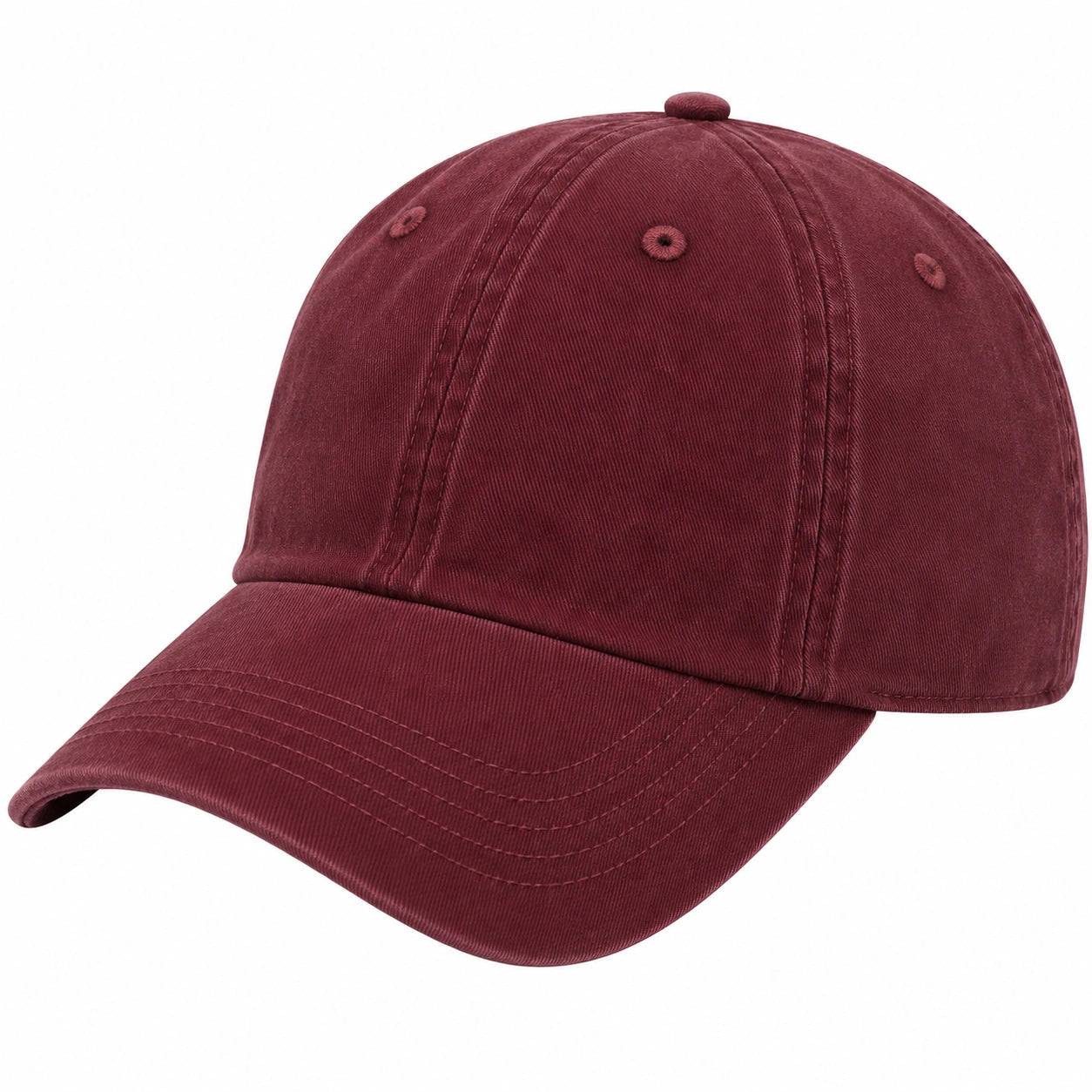 Verstellbare Unisex-Baseballkappe Dunkelrot