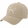 Beige Baseballkappe mit Schleifendetail
