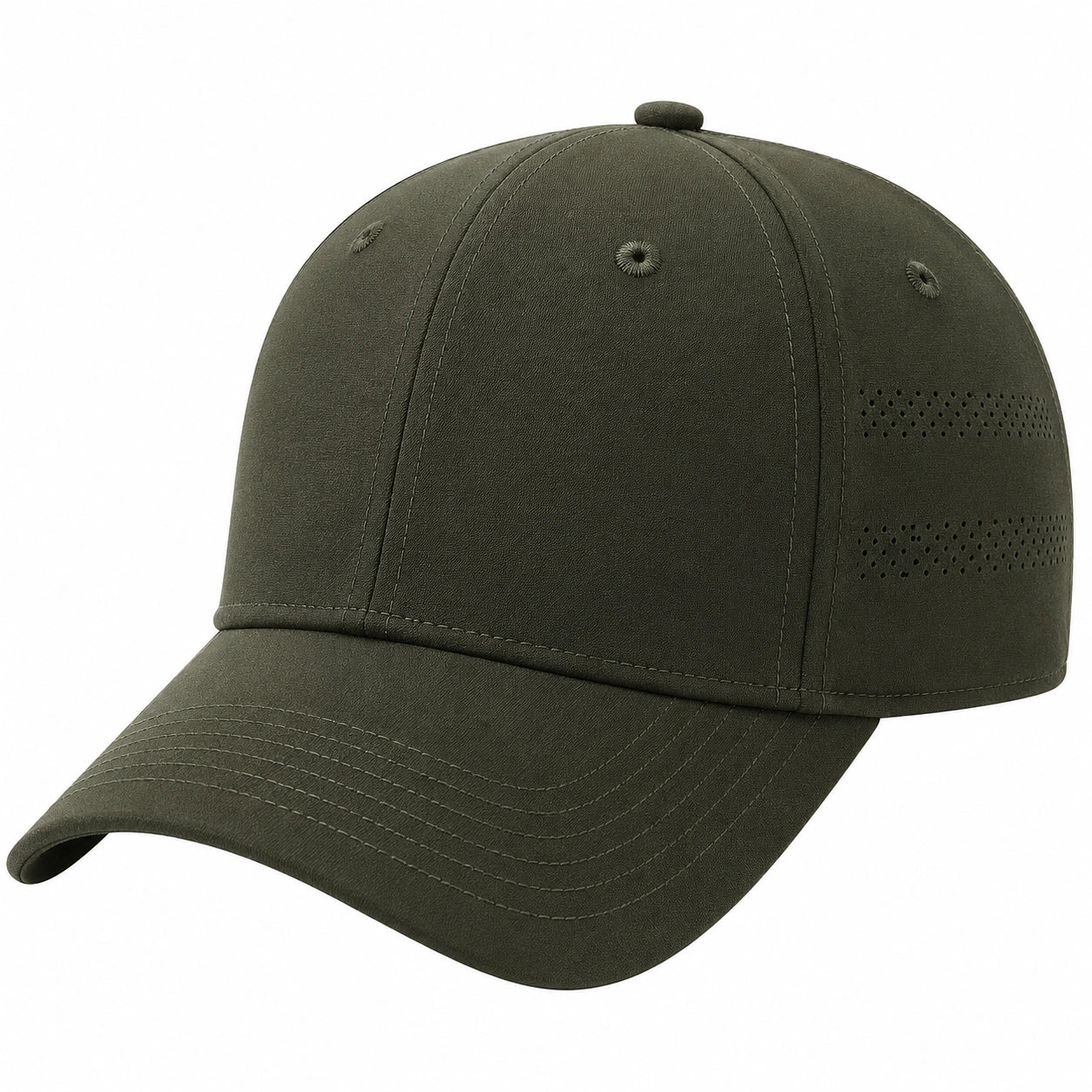 Unisex Basecap Olivgrün mit Belüftungslöchern