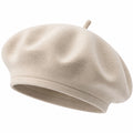 Klassische Damen Baskenmütze Beige