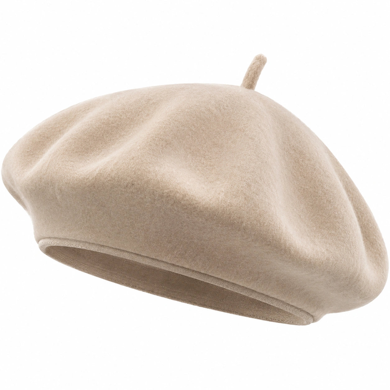 Damen Baskenmütze Beige