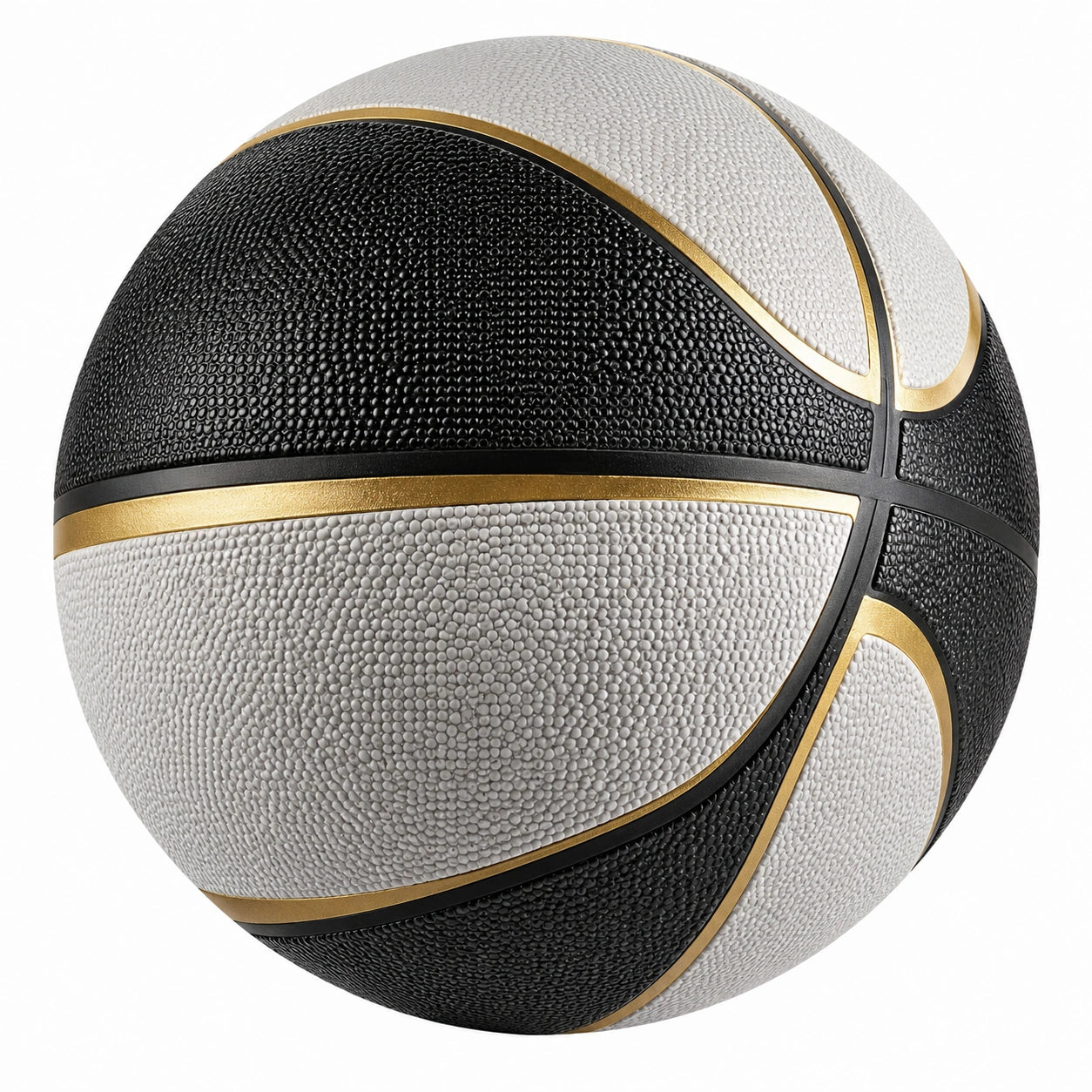 Basketball Größe 7 Schwarz/Weiß/Gold