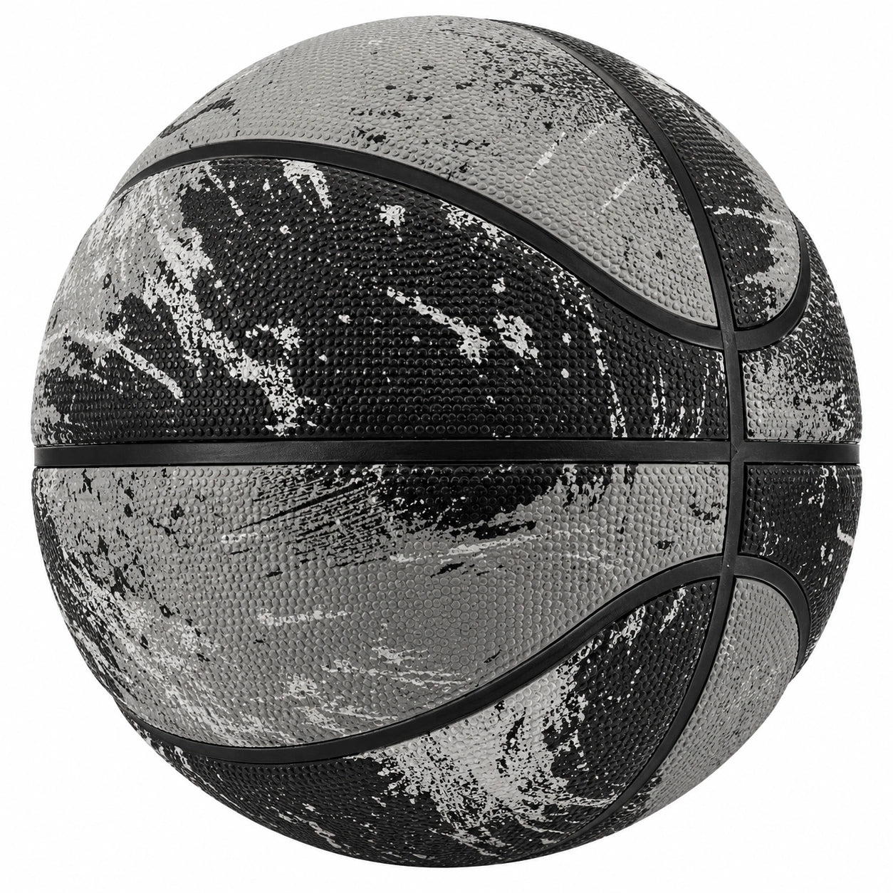 Basketball für Outdoor/Hallen, Größe 7, Schwarz/Grau