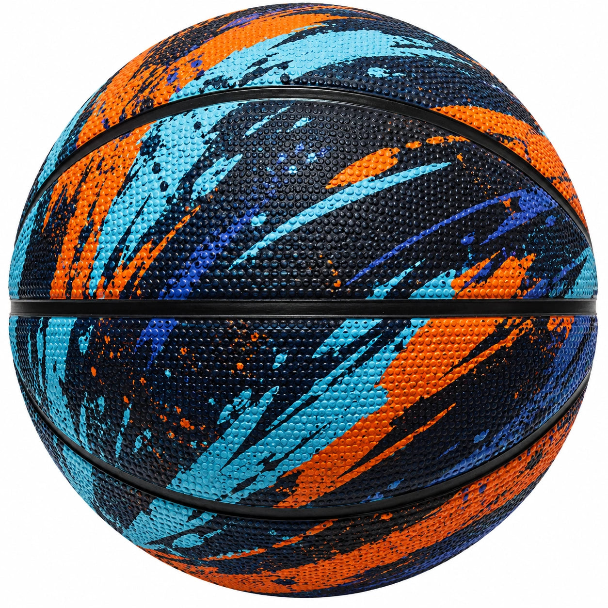 Mehrfarbiger Outdoor-Basketball Blau/Orange/Schwarz