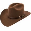 Brauner Westernhut mit Dekorschnalle