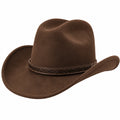 Herren Cowboyhut, Braun, mit Breiter Krempe