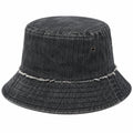 Unisex Bucket Hat Schwarz mit Fischgrätmuster