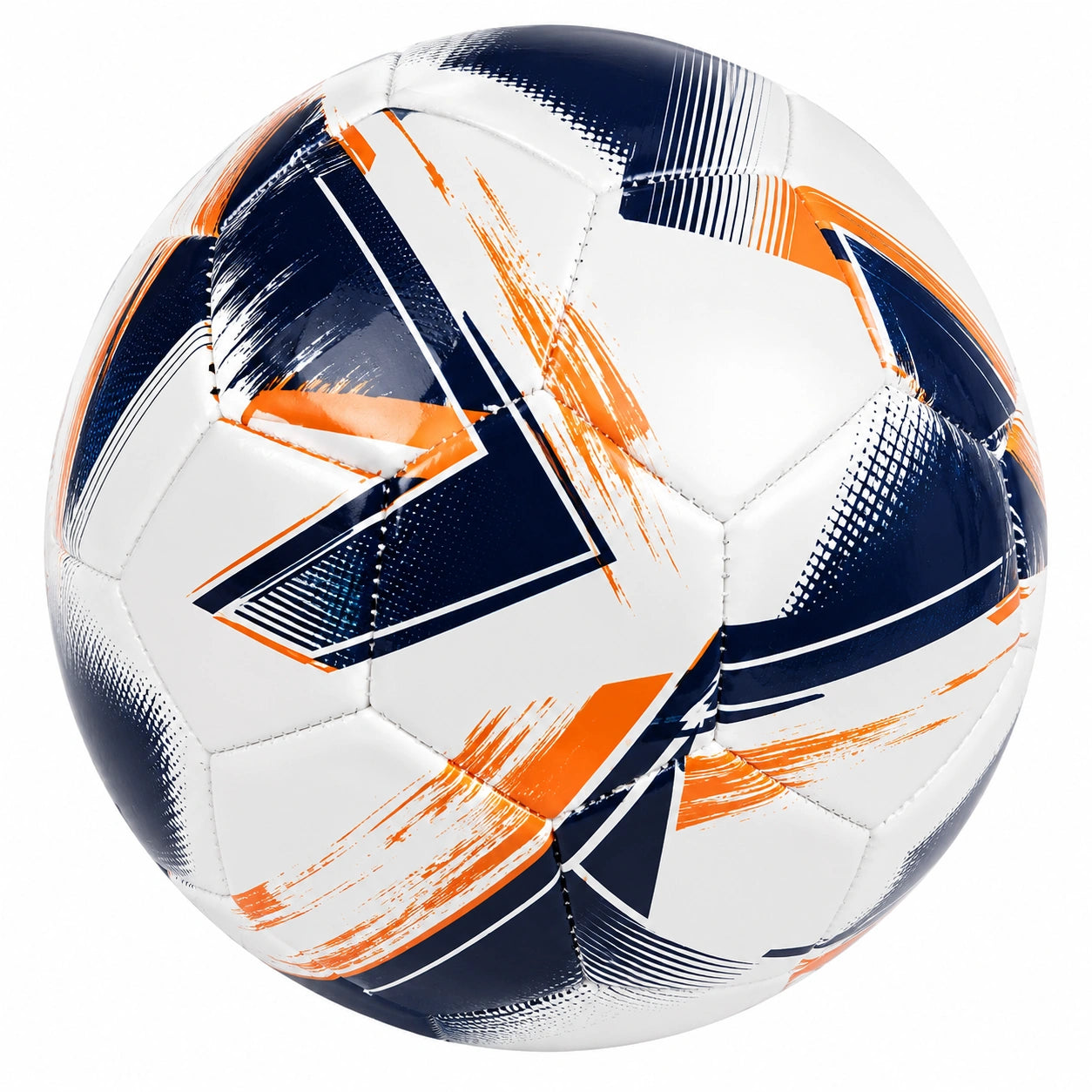 Fußball Weiß Blau Orange Größe 5