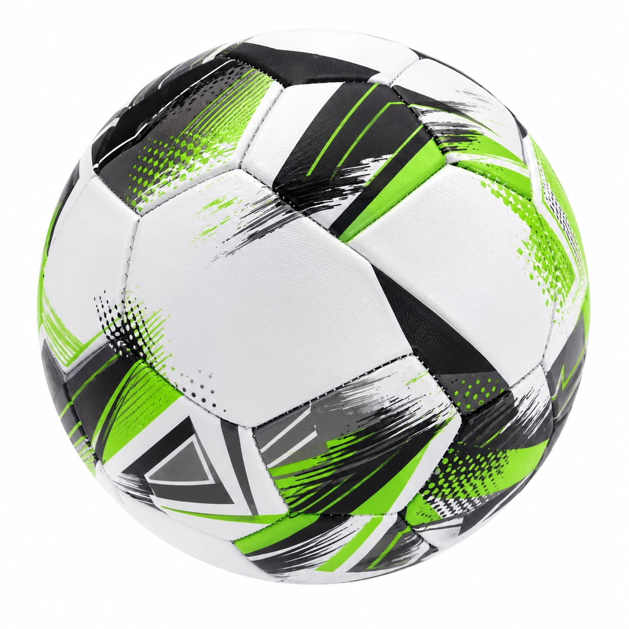 Fußball Trainingsball Größe 5 Weiß/Schwarz/Grün