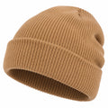 Unisex Strickmütze mit Umschlag Braun